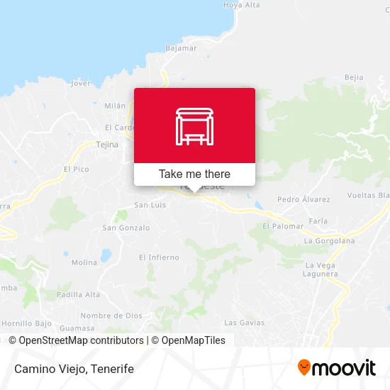 Camino Viejo map