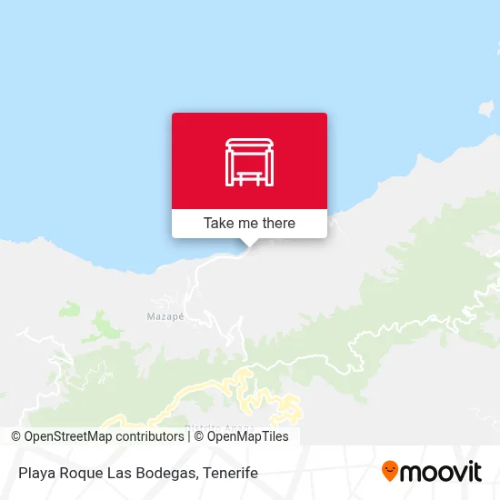 Playa Roque Las Bodegas map