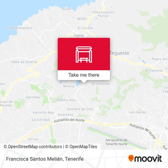 Francisca Santos Melián map