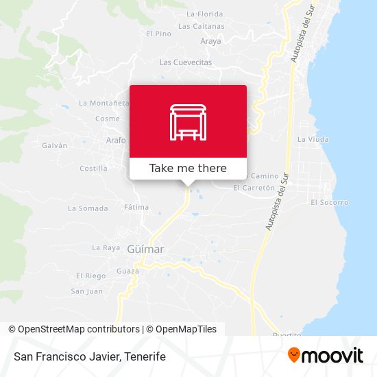 San Francisco Javier map