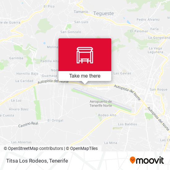 Titsa Los Rodeos map