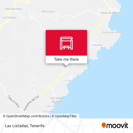 Las Listadas map