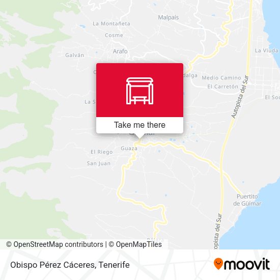 Obispo Pérez Cáceres map
