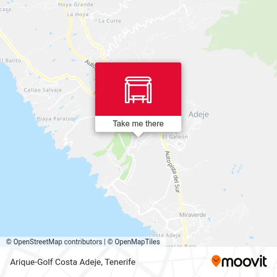 mapa Arique-Golf Costa Adeje