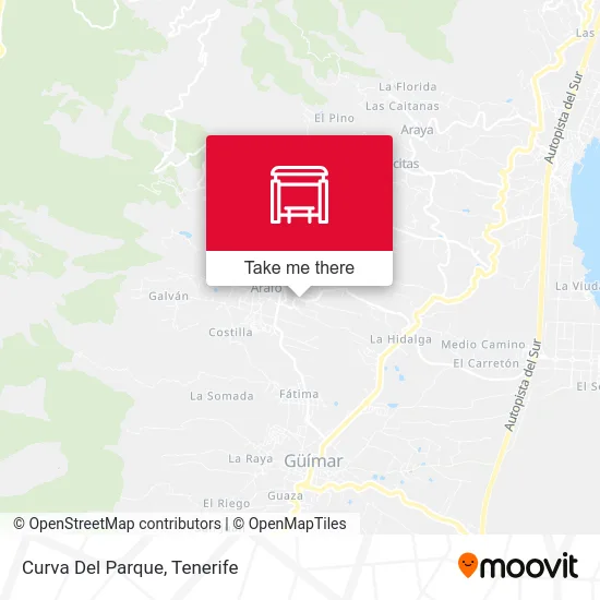 Curva Del Parque map