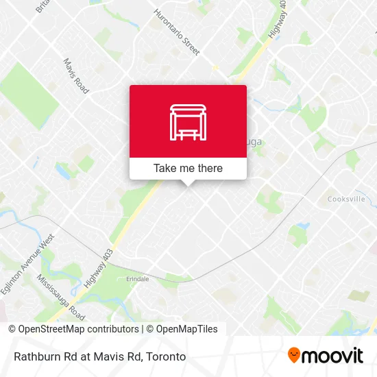 Rathburn Rd at Mavis Rd map