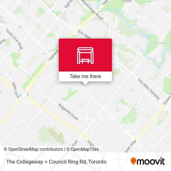 The Collegeway + Council Ring Rd map