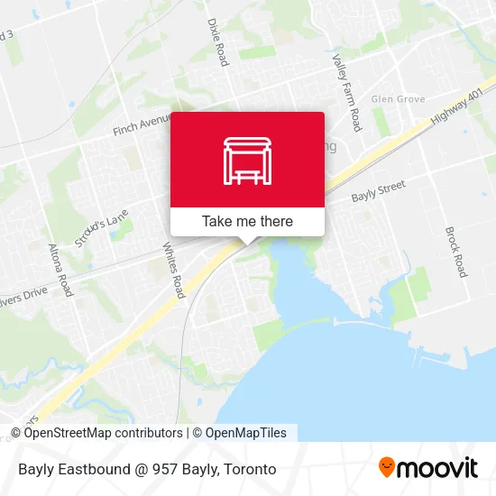 Bayly Eastbound @ 957 Bayly map