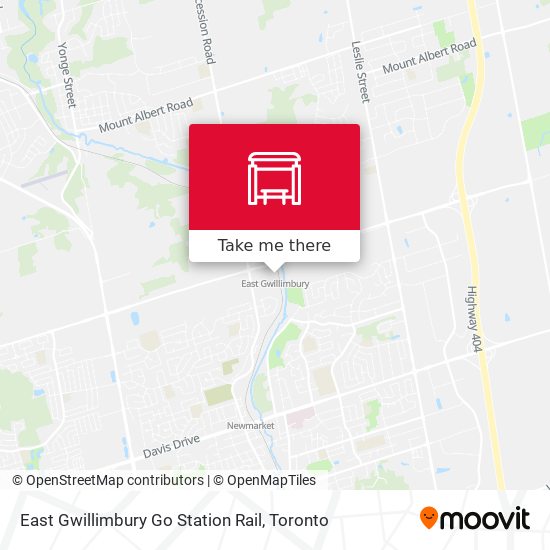 East Gwillimbury Go Station Rail map