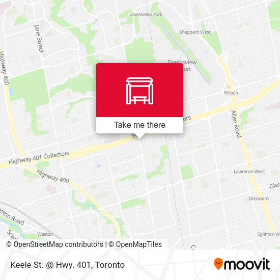 Keele St. @ Hwy. 401 map