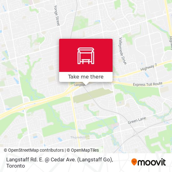 Langstaff Rd. E. @ Cedar Ave. (Langstaff Go) map