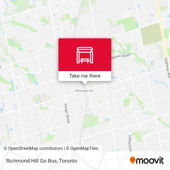 Richmond Hill Go Bus map