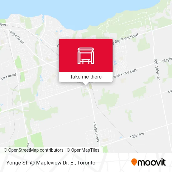 Yonge St. @ Mapleview Dr. E. map