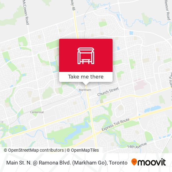 Main St. N. @ Ramona Blvd. (Markham Go) map