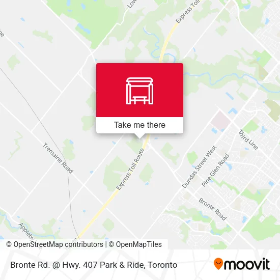 Bronte Rd. @ Hwy. 407 Park & Ride map