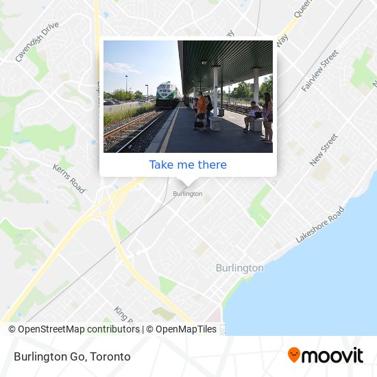 Burlington Go map