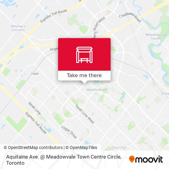 Aquitaine Ave. @ Meadowvale Town Centre Circle plan