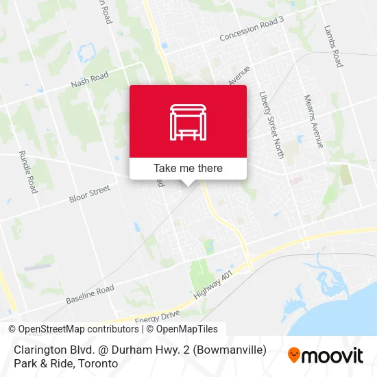 Clarington Blvd. @ Durham Hwy. 2 (Bowmanville) Park & Ride plan