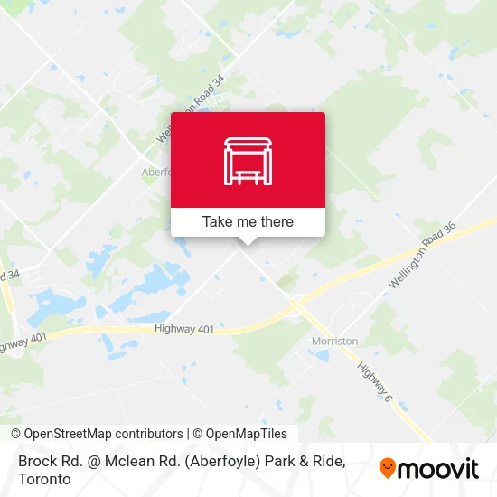 Brock Rd. @ Mclean Rd. (Aberfoyle) Park & Ride map