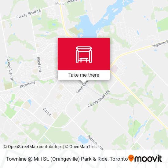 Townline @ Mill St. (Orangeville) Park & Ride map