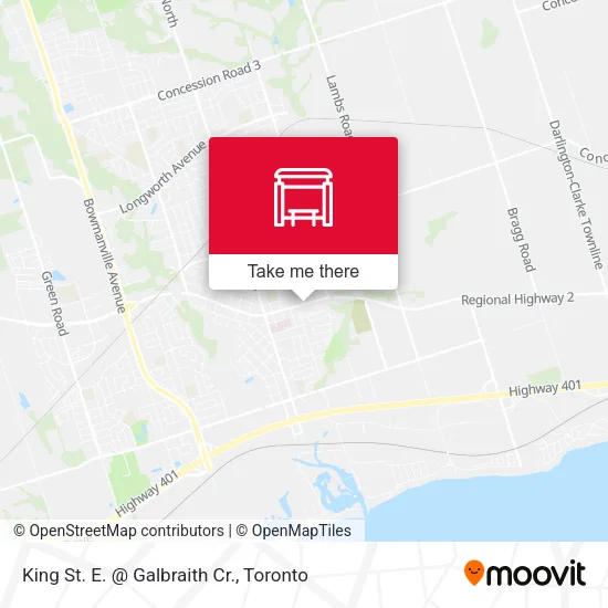King St. E. @ Galbraith Cr. map