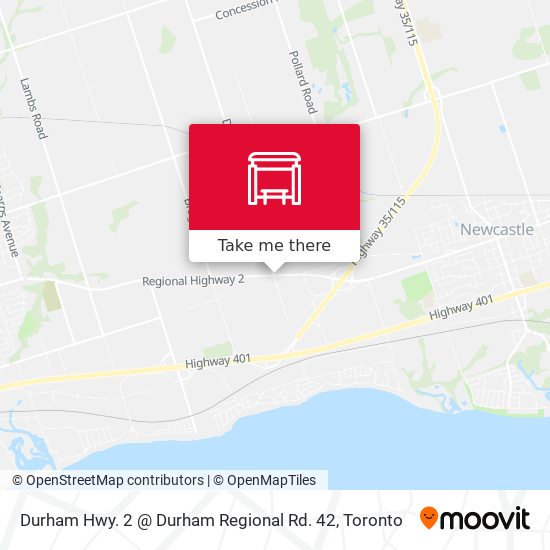 Durham Hwy. 2 @ Durham Regional Rd. 42 map