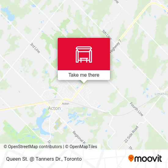 Queen St. @ Tanners Dr. map