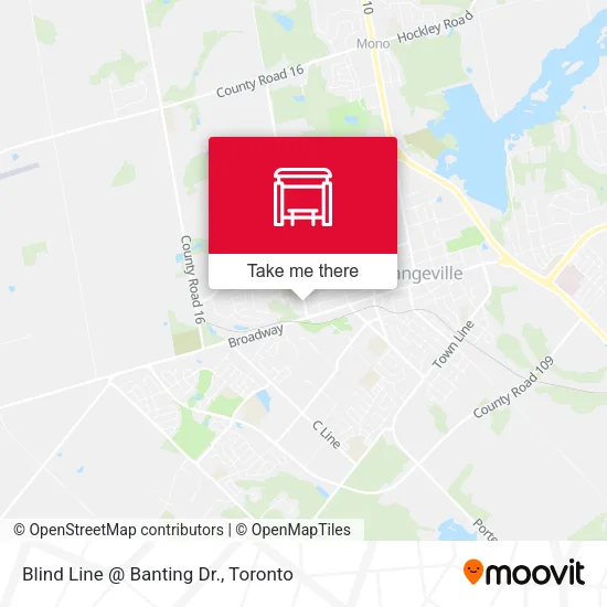 Blind Line @ Banting Dr. map
