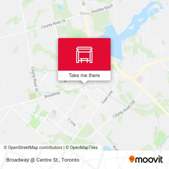 Broadway @ Centre St. map