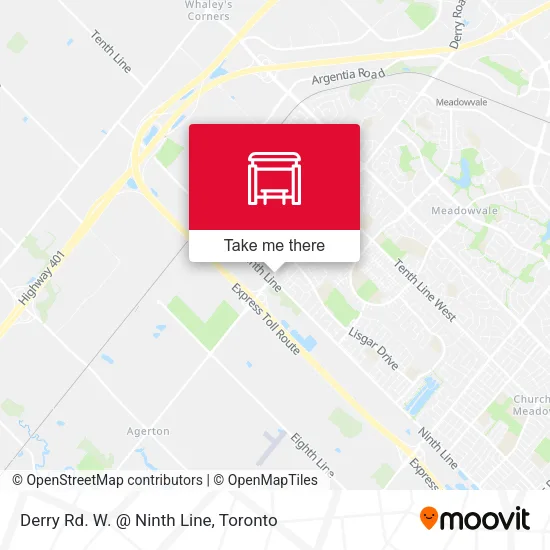 Derry Rd. W. @ Ninth Line map