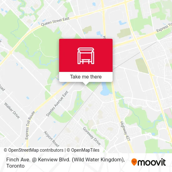 Finch Ave. @ Kenview Blvd. (Wild Water Kingdom) map