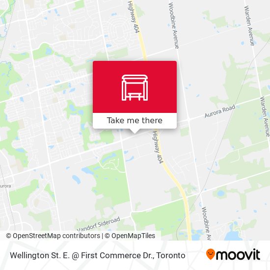 Wellington St. E. @ First Commerce Dr. map
