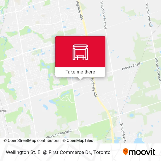 Wellington St. E. @ First Commerce Dr. map