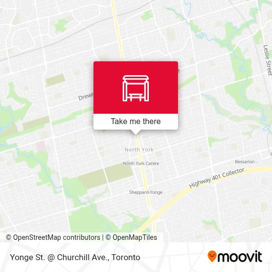 Yonge St. @ Churchill Ave. map
