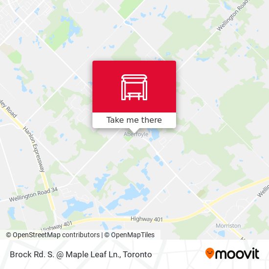 Brock Rd. S. @ Maple Leaf Ln. map