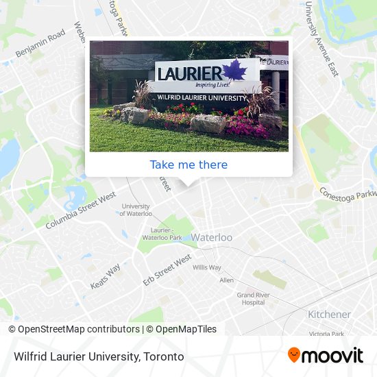 Wilfrid Laurier University map