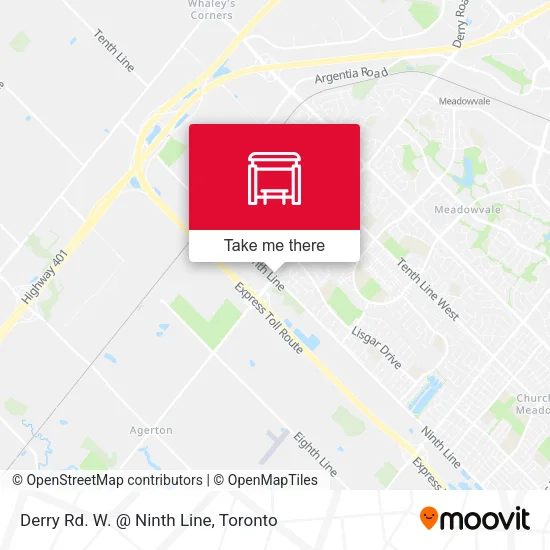 Derry Rd. W. @ Ninth Line map
