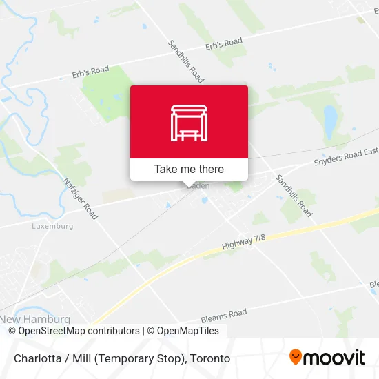 Charlotta / Mill (Temporary Stop) map
