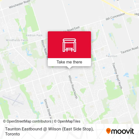 Taunton Eastbound @ Wilson (East Side Stop) map