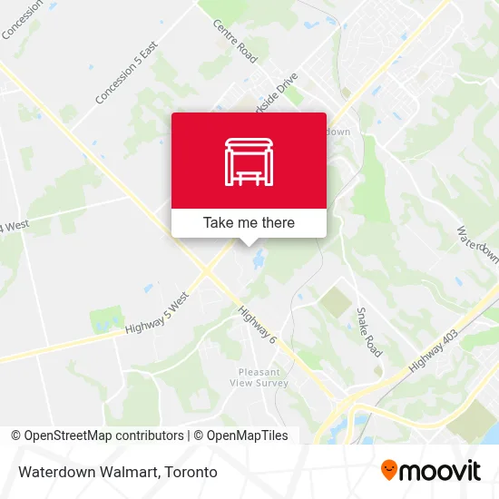 Waterdown Walmart map