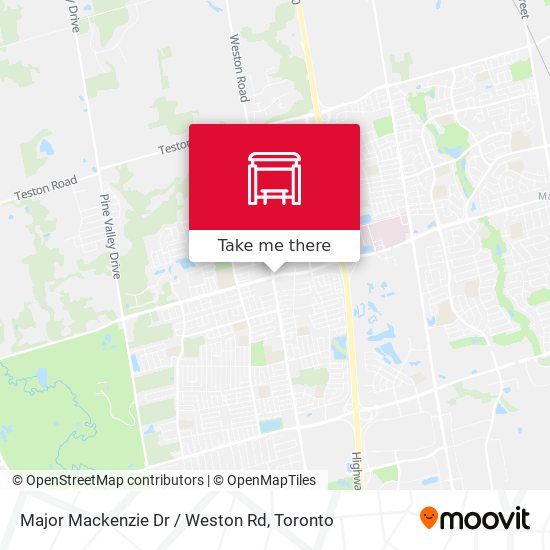 Major Mackenzie Dr / Weston Rd map