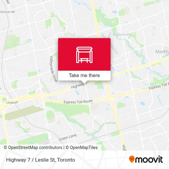 Highway 7 / Leslie St map