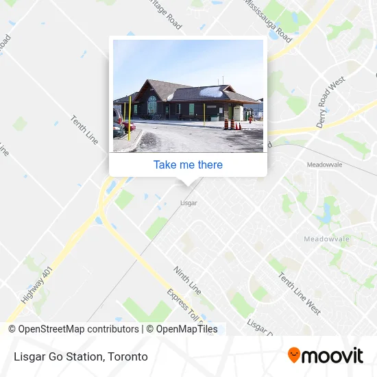 Lisgar Go Station map
