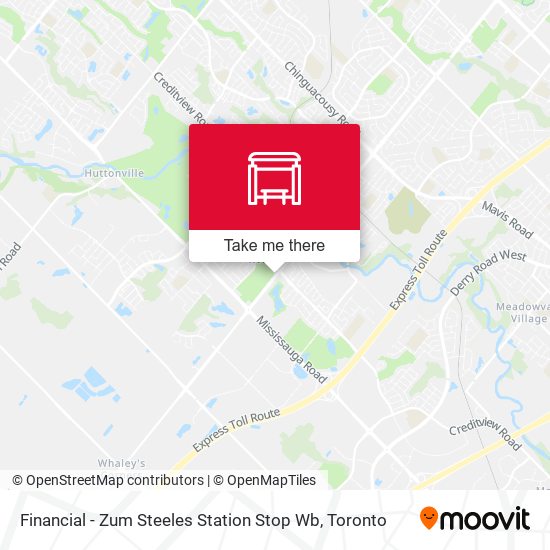 Financial - Zum Steeles Station Stop Wb map