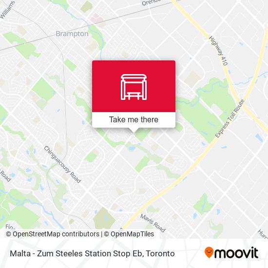 Malta - Zum Steeles Station Stop Eb map
