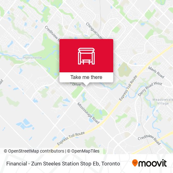 Financial - Zum Steeles Station Stop Eb map