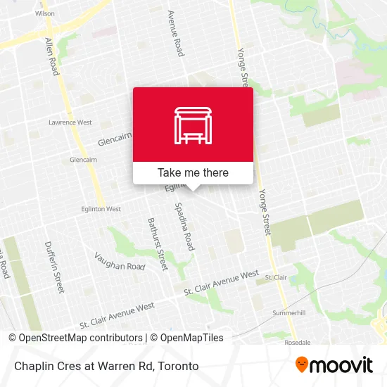 Chaplin Cres at Warren Rd map