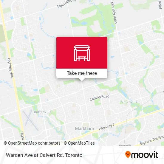 Warden Ave at Calvert Rd map