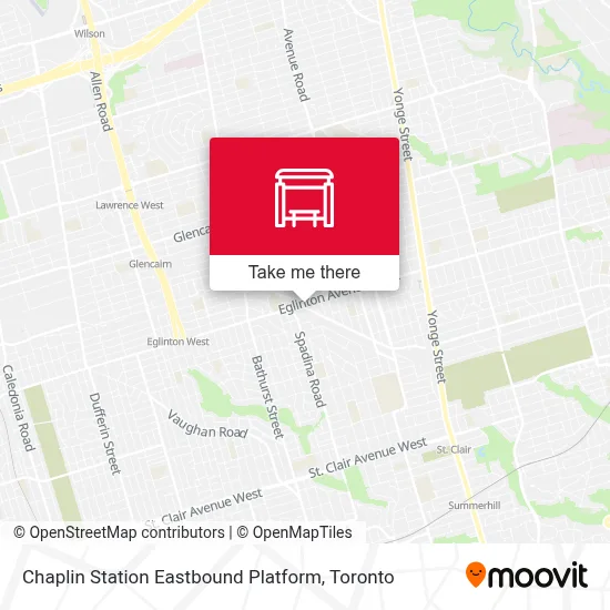 Chaplin Station Eastbound Platform map