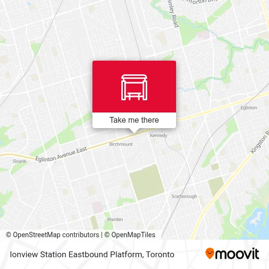 Ionview Station Eastbound Platform map